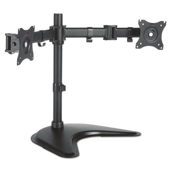 Kantek 32 in. x 13 in. x 17.5 in. Supports 18 lbs. Dual Monitor Articulating Desktop Stand for 13 in. to 27 in. Monitors - Black