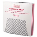 Bulk Savings Pricing 3 | Bagcraft P057800 12 in. x 12 in. Grease-Resistant Paper Wraps and Liners - Black Check (5000/Carton) image number 1