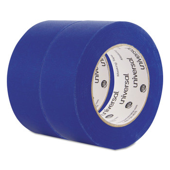 TAPES AND ADHESIVES | Universal UNVPT14049 48 mm x 54.8 m, 3 in. Core, Premium Masking Tape with UV Resistance - Blue (2/Pack)