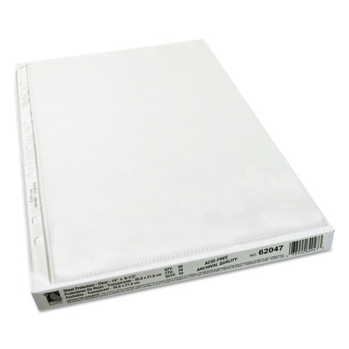 Office Jansan | C-Line 62047 14 in. x 8-1/2 in. Heavyweight Poly Sheet Protectors - Clear (50/Box) image number 0