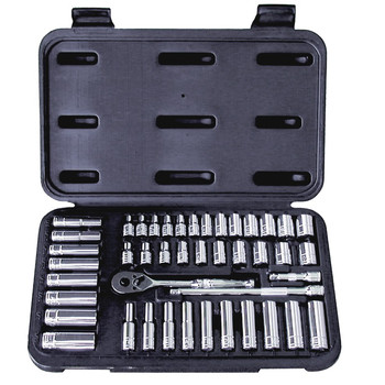 ATD 1200 44-Piece 1/4 in. Drive 6-Point SAE & Metric Pro Socket Set
