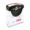 Bulk Savings Pricing 1 | ACCUSTAMP2 035535 1.63 in. x 0.5 in. PAID Pre-Inked Shutter Stamp with Microban - Red/Blue image number 0