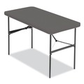 Folding Tables | Iceberg 65507 IndestrucTable 48 in. x 24 in. x 29 in. Commercial Folding Table - Rectangular Charcoal image number 0