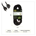 Office Electronics & Batteries | GoGreen Power GG-13715BK 16 AWG Outdoor Extension Cord, 15 ft, 13 A, Black image number 1