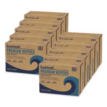 Boardwalk 8.26 in. x 16.75 in. Hydrospun Wipers - Blue (1000/Carton)