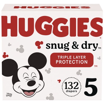 Kimberly-Clark Sung and Dry 27 lbs. and Up Diapers - Size 5 (132/Carton)