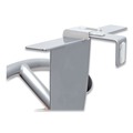 Office Jansan | Alba PMMOUSPART Metal/Foam/ABS Hanger Shaped Partition Coat Hook - Silver/Black image number 2