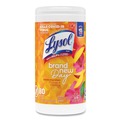 Cleaning & Janitorial Supplies | LYSOL Brand 19200-97181 7 in. x 7.25 in. 1-Ply Disinfecting Wipes - Mango and Hibiscus/White (6/Carton) image number 1