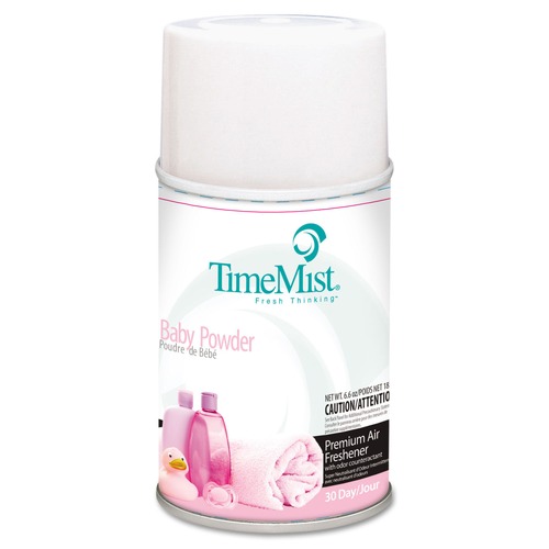  | TimeMist 1042686 Premium 5.3 oz. Aerosol Spray Metered Air Freshener Refills - Baby Powder image number 0