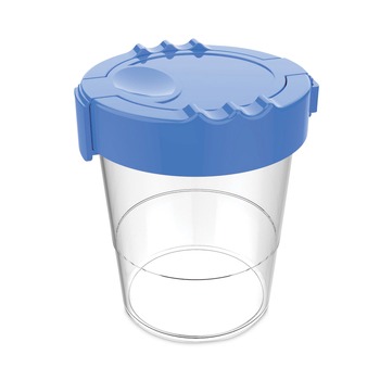 Deflecto 3.46 w x 3.93 h Antimicrobial No Spill Paint Cup - Blue