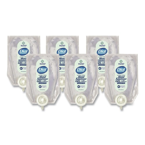 Labor Day Sale! Save $30 off $199! | Dial Professional 17000 12258 15 oz Antibacterial Gel Hand Sanitizer Refill for Versa Dispenser - Fragrance-Free (6/Carton) image number 0
