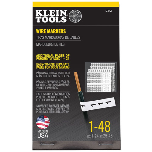 Specialty Accessories | Klein Tools 56250 1 - 48 Wire Marker Book image number 0