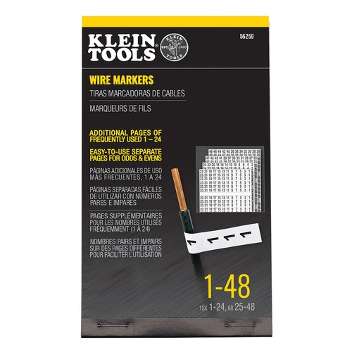 Specialty Accessories | Klein Tools 56250 1 - 48 Wire Marker Book image number 0