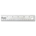 Rulers & Yardsticks | Westcott 10415 12 in. Long, Standard/Metric, Stainless Steel Office Ruler With Non Slip Cork Base image number 2