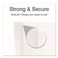 Office Jansan | Cardinal 26300CB XtraLife ClearVue 11 in. x 8.5 in. Non-Stick Locking 3 Slant-D Ring Binder - White image number 4