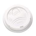 Office Jansan | Dixie D9542 10 oz. - 16 oz. Hot Cups Drink-Thru Dome Lids - White (1000/Carton) image number 2