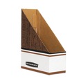 Office Jansan | Bankers Box 07223 4 in. x 9 in. x 11.5 in. Corrugated Cardboard Magazine File - Wood Grain (12/Carton) image number 1
