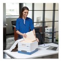 Office Jansan | Bankers Box 00784 12.63 in. x 15.63 in. x 10 in. HANG'N'STOR Medium-Duty Storage Boxes for Letter Files - White/Blue (4/Carton) image number 3
