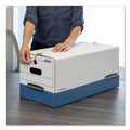 Boxes & Bins | Bankers Box 0002501 12.25 in. x 16 in. x 11 in. Letter/Legal Files Medium-Duty Strength Storage Boxes - White,Blue (4/Carton) image number 5