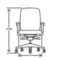 Office Furniture & Lighting | HON HONNR12SAMP13BT Nucleus Series 16.63 in. to 21.13 in. Seat Height Up to 300 lbs. Recharge Task Chair - Navy Seat, Black Back/Base image number 5