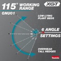 Clearance Center | Makita GNU01M1 40V MAX XGT Brushless Lithium-Ion 24 in. Cordless Articulating Pole Hedge Trimmer Kit (4 Ah) image number 10