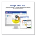 Office Jansan | Avery 22856 2.5 in. Diameter Durable White ID Labels with Sure Feed - White (72/Pack) image number 5