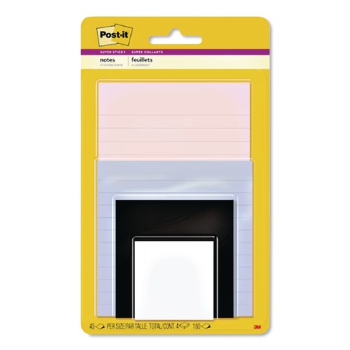 Notebooks & Pads | Post-it Notes Super Sticky 4622-SSNE 45-Sheet Pads in Simply Serene Colors - Assorted Sizes/Assorted Colors image number 0