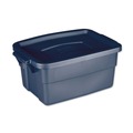 Boxes & Bins | Rubbermaid RMRT030003 10.63 in. x 15.69 in. x 7 in. 3 gal. Roughneck Storage Box - Dark Indigo Metallic image number 0