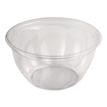 World Centric 5.4 in. Diameter x 2.7 in. Height 16 oz. Plastic Salad Bowls - Clear (450/Carton)