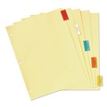 Office Jansan | Office Essentials 11465 11 in. x 8.5 in. 5-Tab Plastic Insertable Dividers - Assorted Tabs (1-Set) image number 3