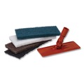 Cleaning Brushes | Boardwalk 7100359808 4.62 in. x 10 in. Heavy-Duty Utility Pad - Brown (10/Carton) image number 3
