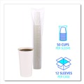 Cups and Lids | Boardwalk BWKWHT20HCUP 20 oz Paper Hot Cups - White (50/Sleeve, 12 Sleeves/Carton) image number 3