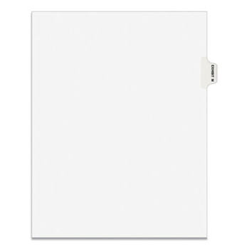 Avery 01383 Preprinted Legal Exhibit 'M' Label Side Tab Divider - White (25-Piece/Pack)