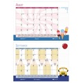 Calendars & Planners | House of Doolittle 1395 22 in. x 17 in. 12-Month (Jul 2025-Jun 2026) Academic Year Recycled Desk Pad Calendar - Black Binding image number 1