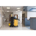 Cleaning Carts | Rubbermaid Commercial FG9T7500BLA High-Security Healthcare Cleaning Cart - Black image number 5