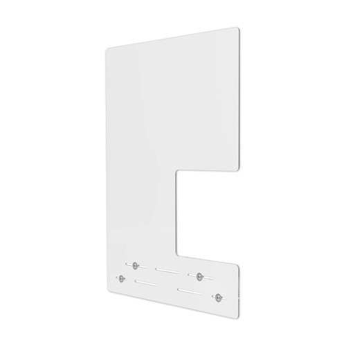 Desk Accessories & Office Organizers | Deflecto PBCMA2331S 23.75 in. x 31.75 in. Acrylic Mounting Safety Barrier with Side Pass Thru - Clear (2/Carton) image number 0