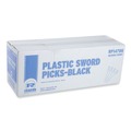 Office Jansan | AmerCareRoyal RP147BK 6 in. Plastic Sword Picks - Black (10000/Carton) image number 1