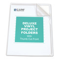Office Jansan | C-Line 62138 Letter Size Deluxe Vinyl Project Folders - Clear (50/Box) image number 2