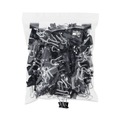 Office Jansan | Universal UNV10200VP Binder Clips in Zip-Seal Bag - Small, Black/Silver (144/Pack) image number 0