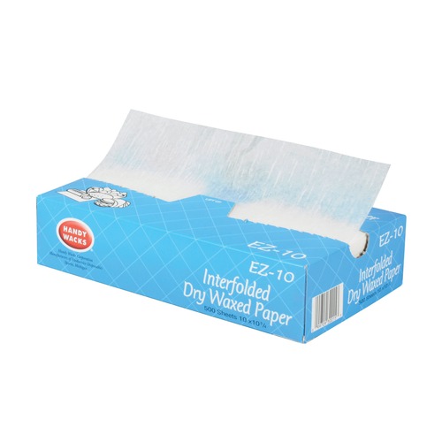 Food Service | Handy Wacks EZ10 10.75 in. x 10 in. Interfolded Dry Waxed Paper Deli Sheets (12/Carton) image number 0