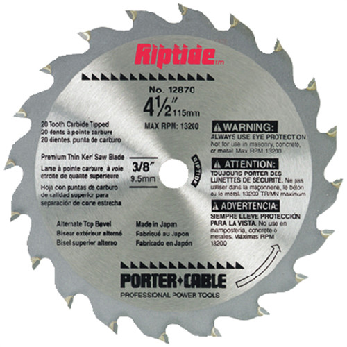 Circular Saw Blades | Porter-Cable 12870 4-1/2 in. 20 Tooth ATB Thin Kerf General Purpose Circular Saw Blade image number 0