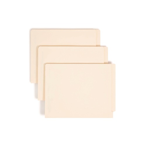 File Folders | Smead 34220 0.75 in. Expansion 4-Fastener Folder with Divider - Letter Size/Manila Exterior (50/Box) image number 0