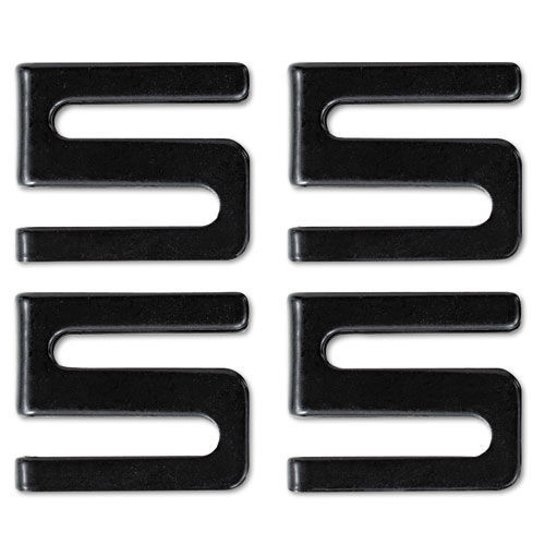  | Alera ALESW59SHBL Metal Wire Shelving S Hooks - Black (4-Piece/Pack) image number 0