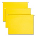 Office Jansan | Smead 64069 Colored Hanging File Folders with 1/5 Cut Tabs - Letter, Yellow (25/Box) image number 0