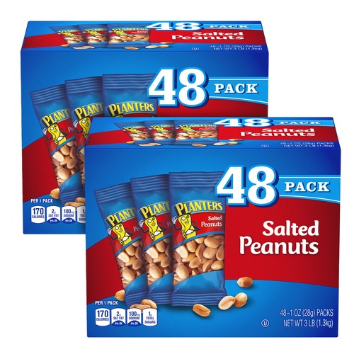 Snacks | Planters 810128791946 1 oz Salted Peanuts (96/Carton) image number 0