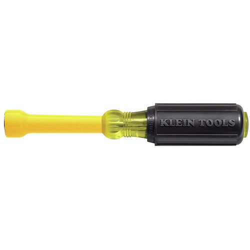 Electrical Crimpers | Klein Tools 640-1/2 1/2 in. Coated Nut Driver with 3 in. Hollow Shaft image number 0