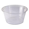 Food Trays, Containers, and Lids | Pactiv Evergreen 9501008 Recycleware 3.6 in. x 2.6 in. x 1.8 in. 5 oz Plastic Deli Containers - Clear (1000/Carton) image number 0