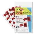 Bulk Savings Pricing 1 | Redi-Tag B76809 Sign Here Removable/Reusable Page Flags - Red (50/Pack) image number 0
