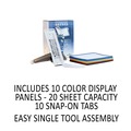Office Jansan | Durable 554200 10 in. x 5.63 in. x 13.88 in. 10 Panels SHERPA Desk Reference System - Assorted Borders image number 6