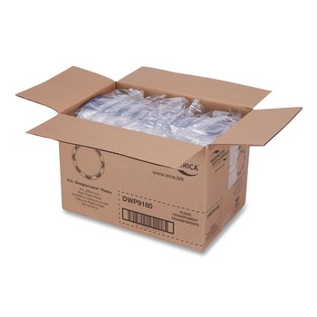 WNA 10-Piece/Pack, 18 Packs/Carton Designerware 9 in. Plastic Plates - Clear